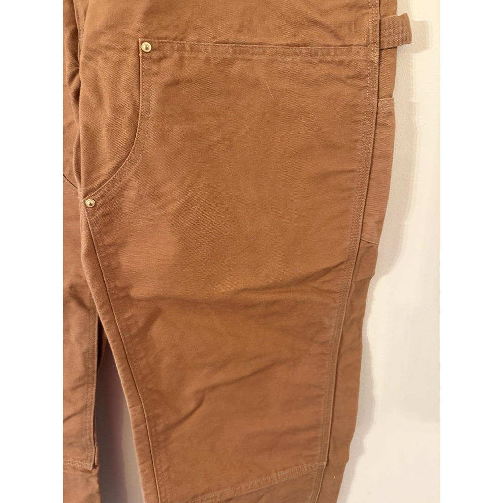 Carhartt Double Knee Pants Mens 42X30 Brown Loose Duck Canvas Utility Work B01-M - Picture 4 of 16